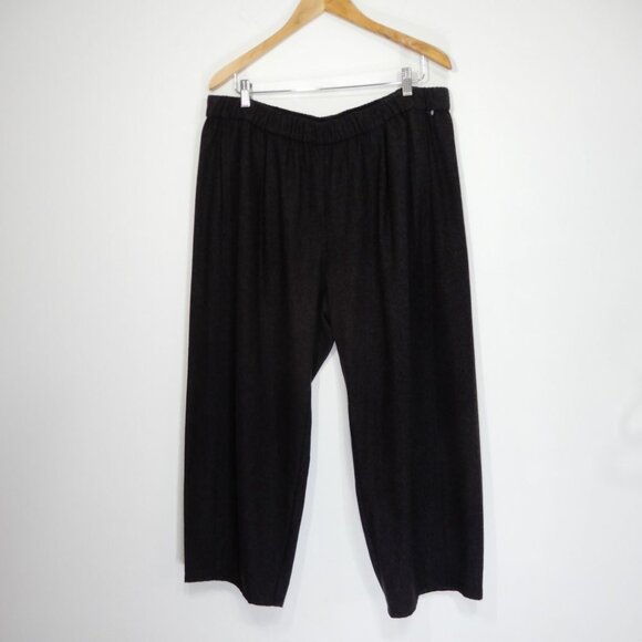 EILEEN FISHER Ankle Pleated Lantern PANTS Size XL Boiled Wool Charcoal Grey NEW - Picture 4 of 7